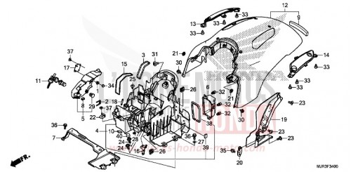 GARDE-BOUE ARRIERE GL1800CF de 2015